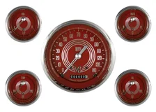 V8 Red Steelie Five Gauge Set image 1