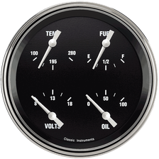 Hot Rod 4-5/8" Quad Gauge image 1