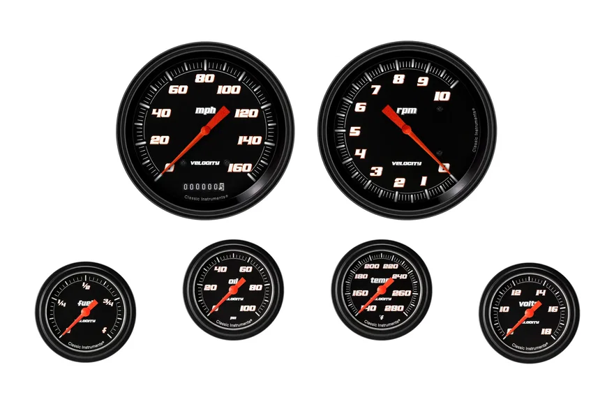 Velocity Black Six Gauge Set