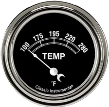 Traditional 2-5/8" Short Sweep Water Temperature Gauge image 1