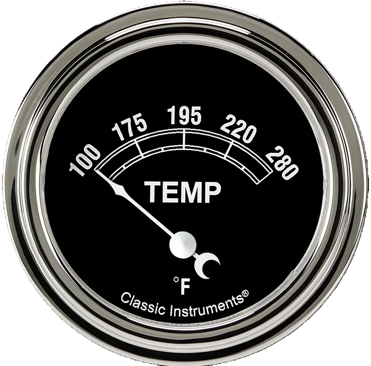Traditional 2-5/8" Short Sweep Water Temperature Gauge