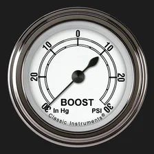 White 2-1/8" Boost/Vac Gauge image 1