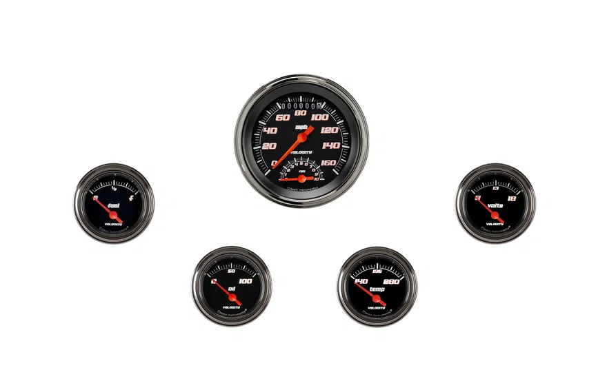 Velocity Black 3" Ultimate With Four Gauges GM