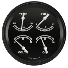 Traditional 5" Quad Gauge (240-33 Ohm) image 1
