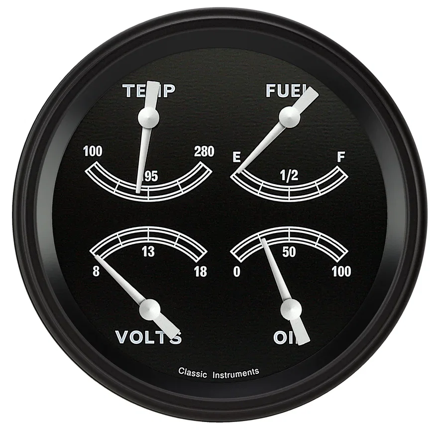 Traditional 5" Quad Gauge (240-33 Ohm)