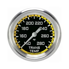 Autocross Yellow 2-5/8" Transmission Temperature Gauge image 1