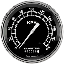 Traditional 5" Speedometer Gauge (200 KPH) image 1