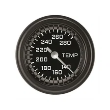 AutoCross Gray 2-5/8" Full Sweep Water Temp Gauge image 1
