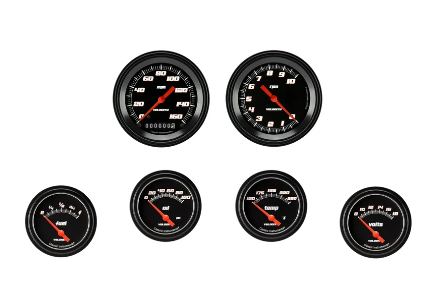 Velocity Black Six Gauge Set