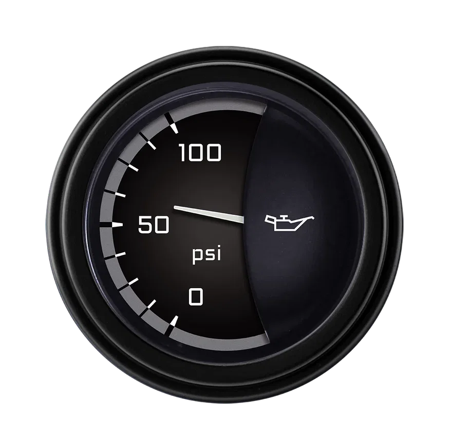 AutoCross Gray 2-1/8" Oil Pressure Gauge