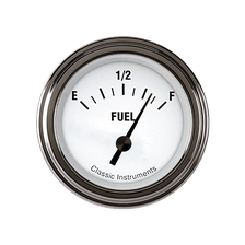White Hot 2-1/8" Fuel Level Gauge image 1