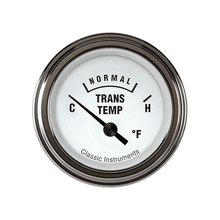 White Hot 2-1/8" Transmission Temperature Gauge