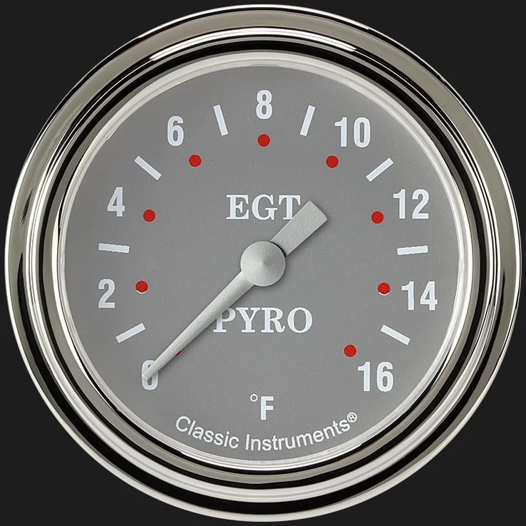Silver Gray 2-5/8" Exhaust Gas Tempature Gauge