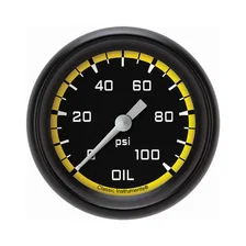 Autocross Yellow 2-5/8" Oil Pressure Gauge image 1