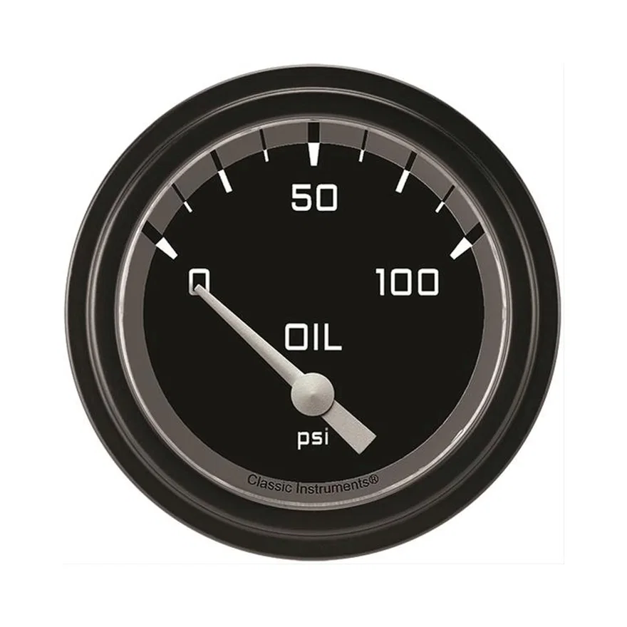 Autocross Gray 2-5/8" Oil Pressure Gauge
