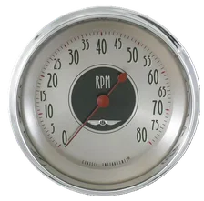 All American Nickel 4-5/8" Tachometer Gauge image 1