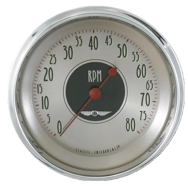 All American Nickel 4-5/8" Tachometer Gauge