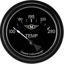 Moal Bomber 2-5/8" Short Sweep Water Temperature Gauge image 1