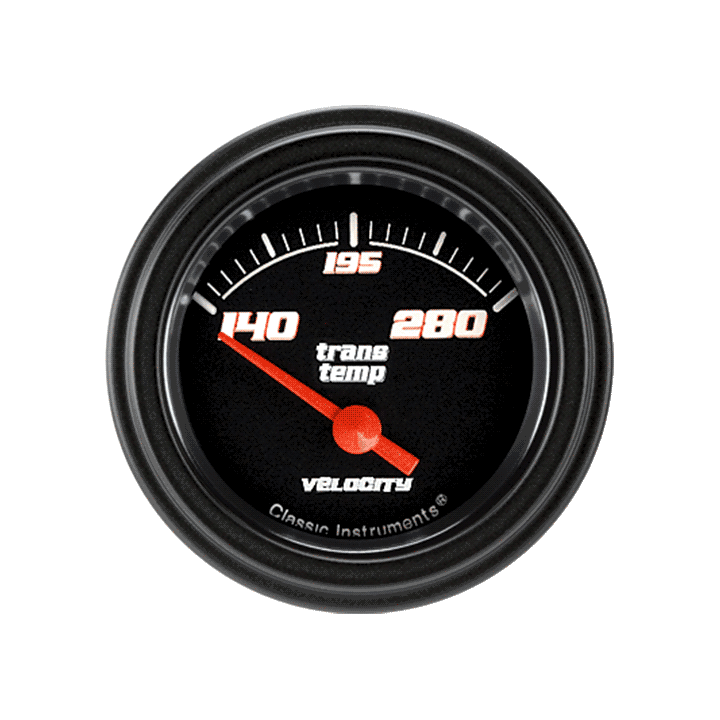 Velocity Black 2-1/8" Transmission Temperature Gauge