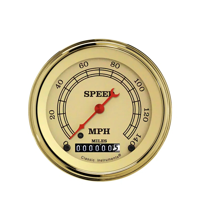 Vintage 3" Speedometer Gauge (140 MPH)