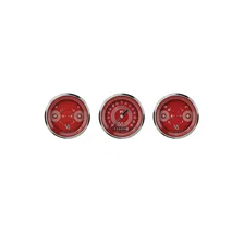 V8 Red Steelie Three Gauge Set image 1