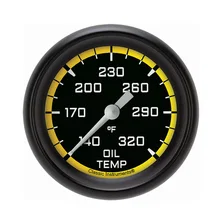 Autocross Yellow 2-5/8" Oil Temperature Gauge image 1