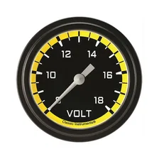 Autocross Yellow 2-5/8" Volt Gauge image 1