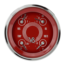V8 Red Steelie 3" Quad (0-30 Ohm) image 1