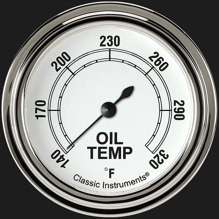 White 2-5/8" Oil Temperature Gauge