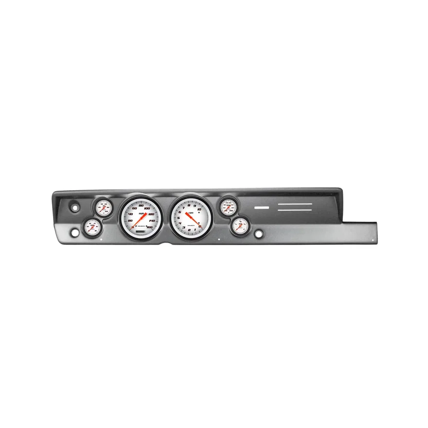 1967-69 Velocity White Full Sweep 6 Gauge Set Mopar for Plymouth Barracuda