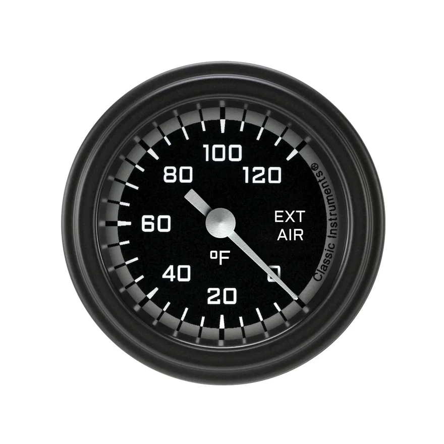 Autocross Gray 2-1/8" External Air Tempature Gauge