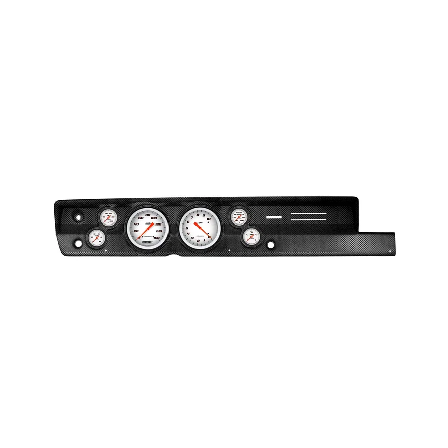 1967-69 Velocity White Full Sweep 6 Gauge Set Mopar for Plymouth Barracuda
