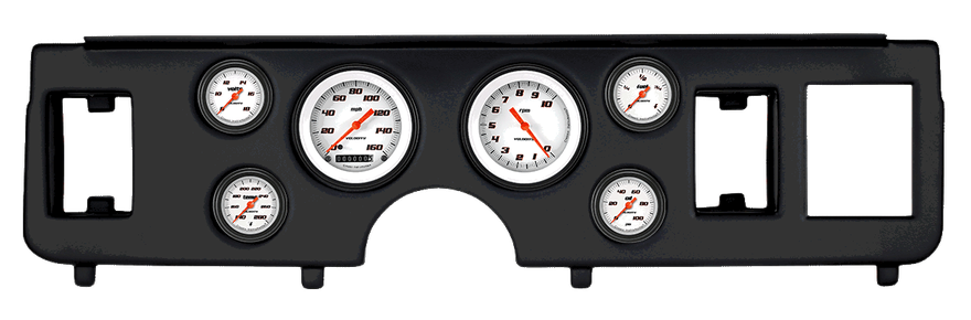 Velocity White Series Full Sweep Gauge Set for Ford Mustang