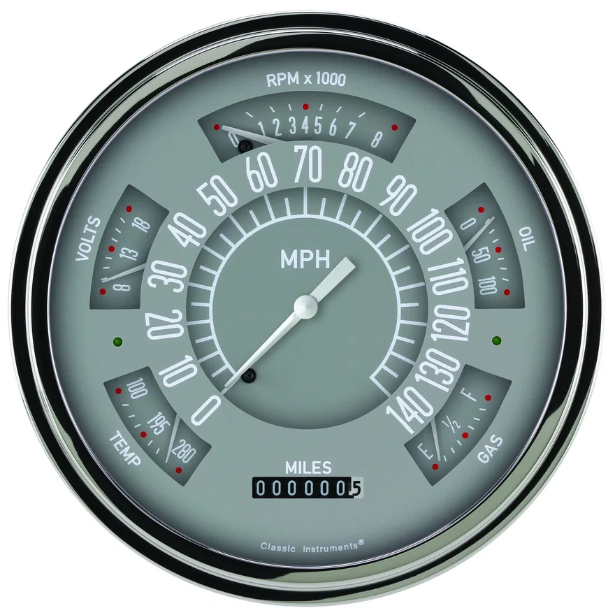 1949-50 Shoebox Gray Gauge Package for Ford Country Squire
