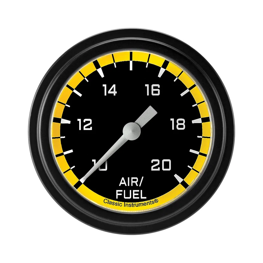 Autocross Yellow 2-5/8" Air Fuel Ratio Gauge