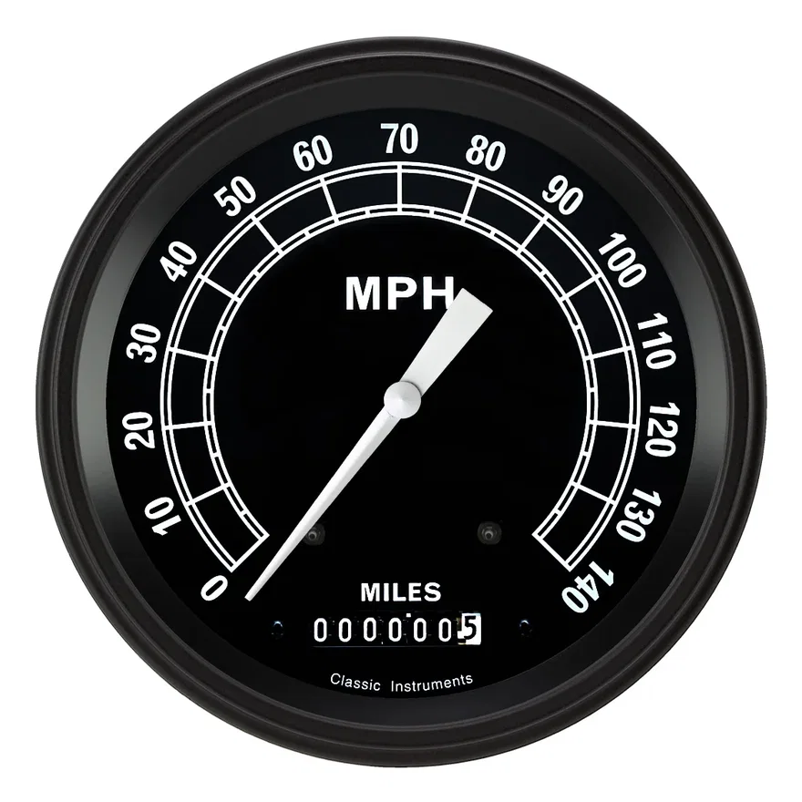 Traditional 5" Speedometer Gauge (140 MPH)