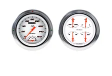 Velocity White 5" Speedometer/Tachometer/Quad-Ls for 1954-1955 Chevy Truck image 1