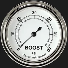 White 2-5/8" Boost Gauge (60 PSI) image 1