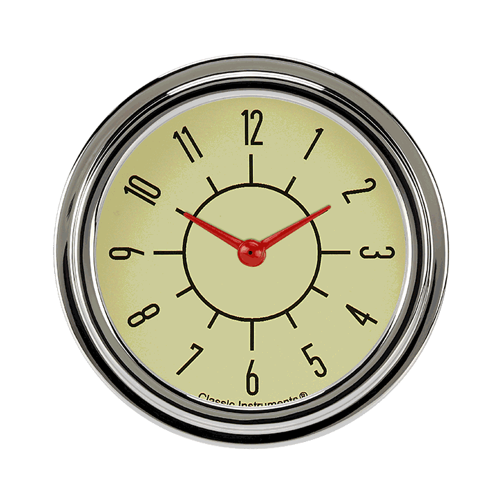 6-Pack Matching Tan 2-5/8" Clock