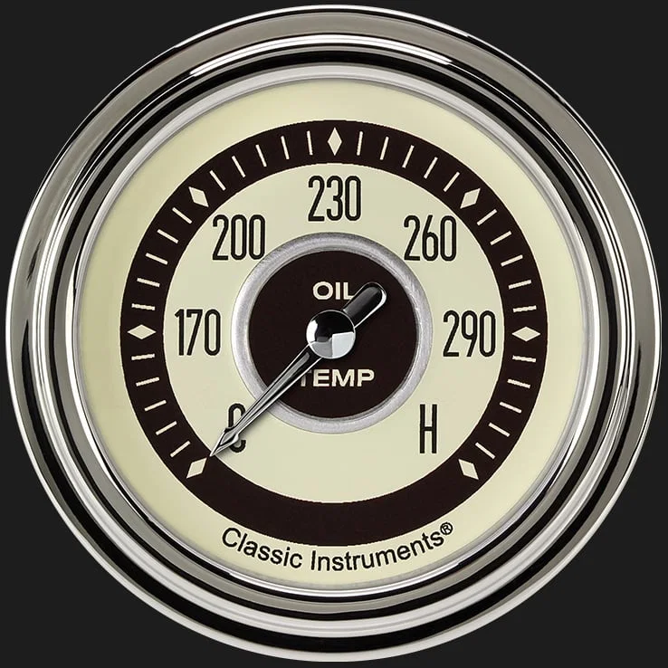 Nostalgia VT 2-5/8" Oil Temperature Gauge