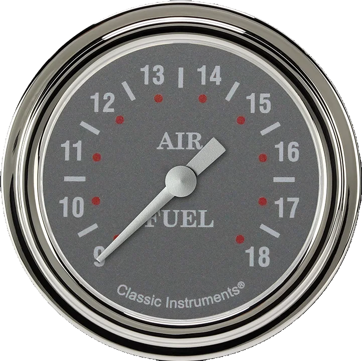 Silver Gray 2-5/8" Air Fuel Ratio Gauge
