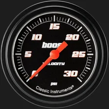 Velocity Black 2-5/8" Boost Gauge (30 PSI) image 1