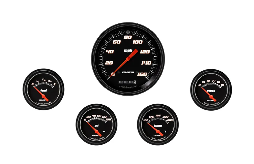 Velocity Black Five Gauge Set