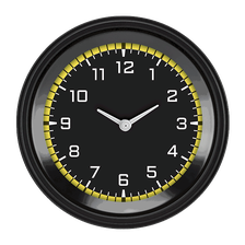 AutoCross Yellow 3-3/8" Clock image 1