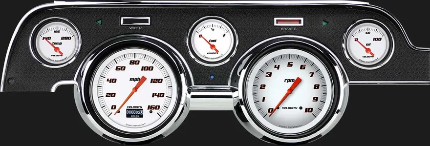 Velocity White 1967-68 Mustang