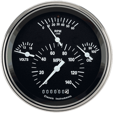 Tetra Series Black Combination Gauge image 1