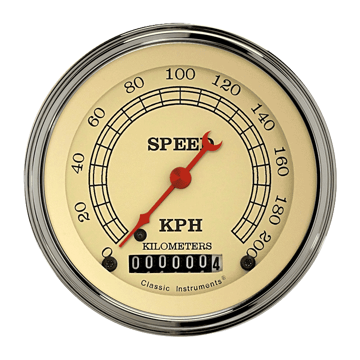 Vintage 3-3/8" Speedometer Gauge