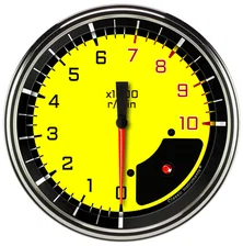 Autocross Yellow 5" Tachometer Gauge (10K) image 1