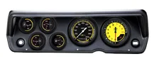 1970-76 Duster AutoCross Yellow Six Gauge Set Mopar image 1