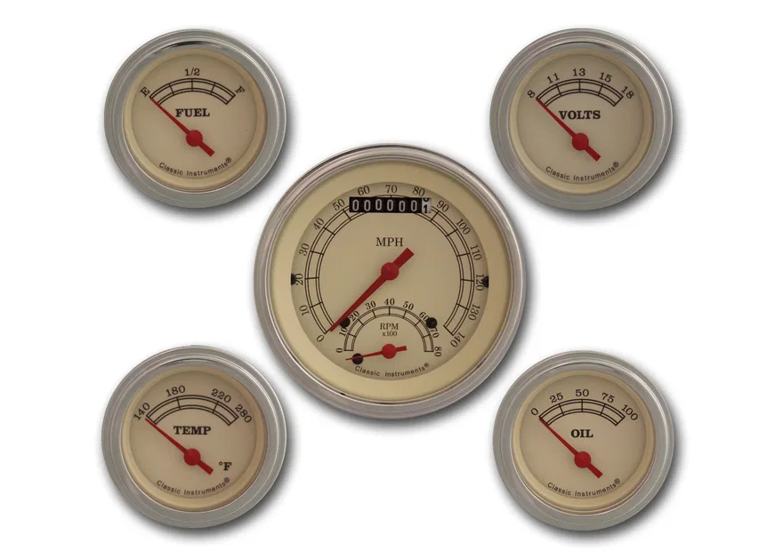 Vintage 3" Ultimate With 2-1/8" Fuel/Temp/Volt/Oil GM